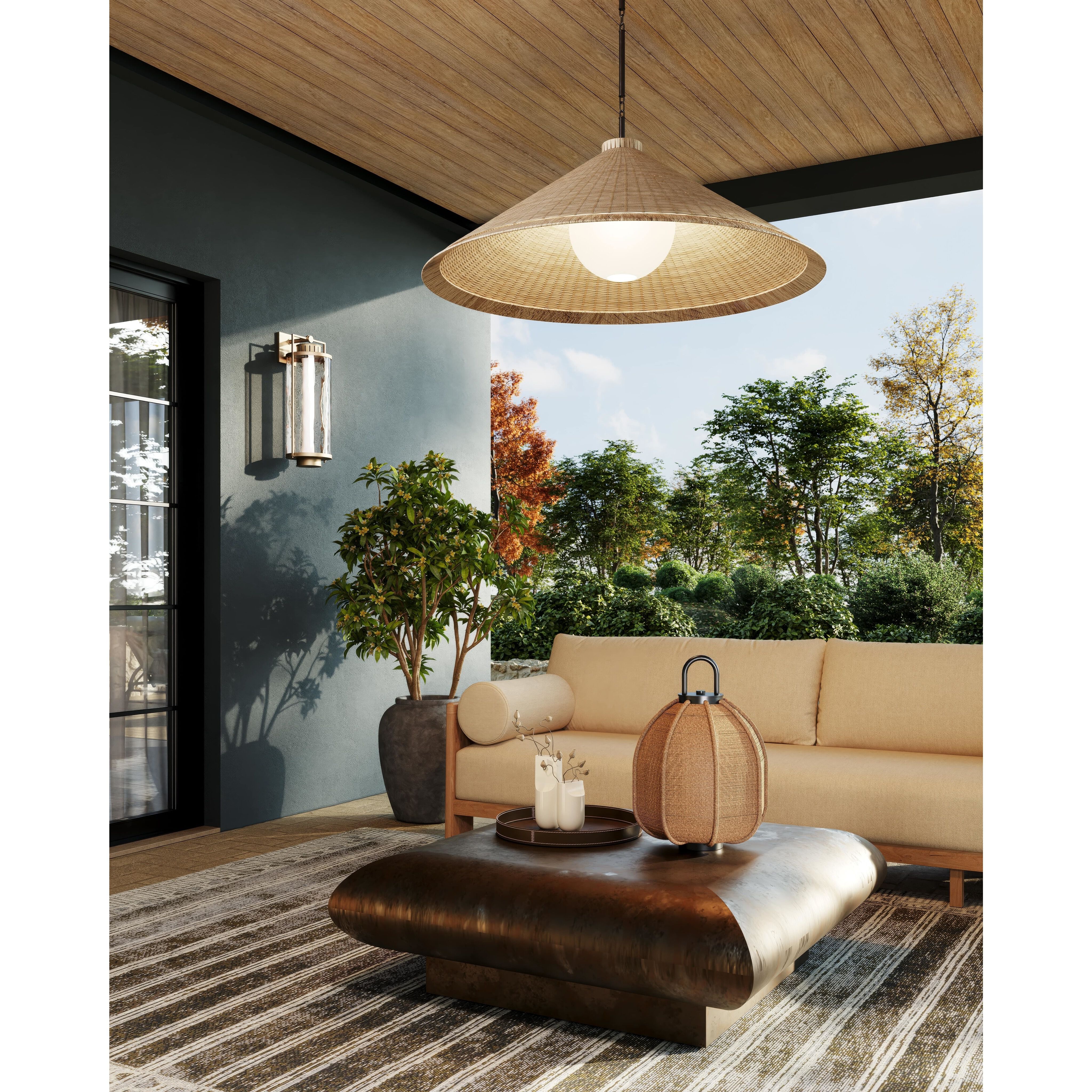 Devlin 1 Light 44 inch Bronze Outdoor Pendant
